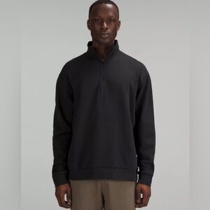 Lululemon Black French Terry Oversized Half Zip Pullover Size Large